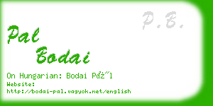 pal bodai business card